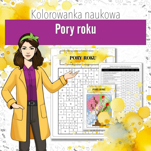 Pory roku - Kolorowanka naukowa (przyroda, kl 4)