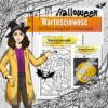 Podstawy chemii: Wartościowość metali w związkach chemicznych - Kolorowanka naukowa (chemia, kl 7/8). Halloween.