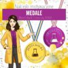 Naklejki motywacyjne dla uczniów chemii - Medal Złota Kolba & Chemiczny SIGMA -