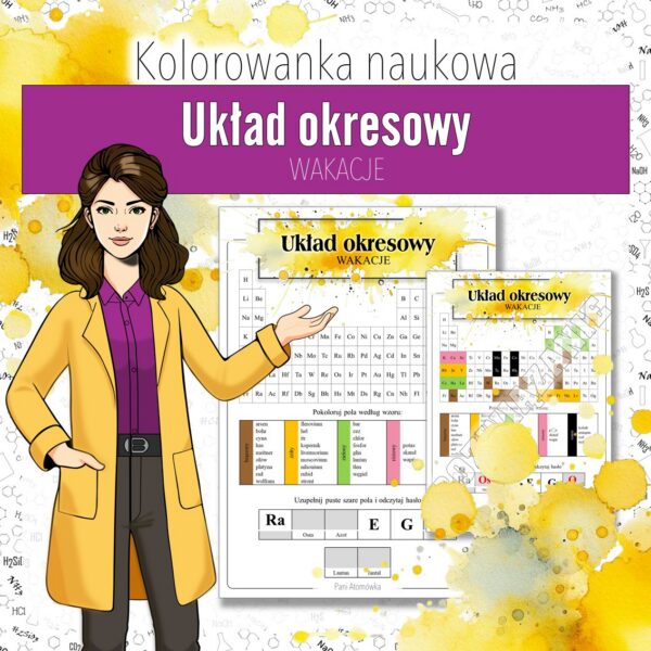 Zastępstwo w klasach młodszych - Kolorowanka naukowa (chemia, kl 1-6)