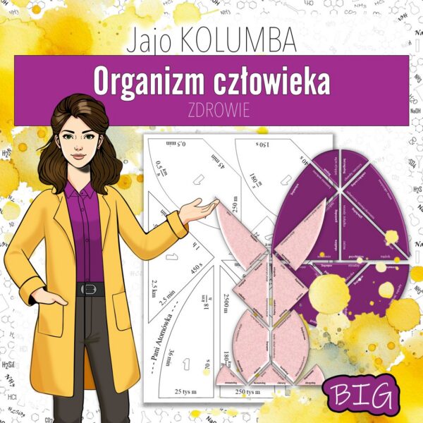 Organizm człowieka: Specjalizacje lekarskie vs. układy narządów / choroby - Tangram, Jajo Kolumba (biologia, kl 7). Wielkanoc.