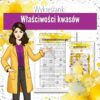 Chemia nieorganiczna: Właściwości i zastosowania kwasów - Wykreślanka (chemia, kl 7/8).