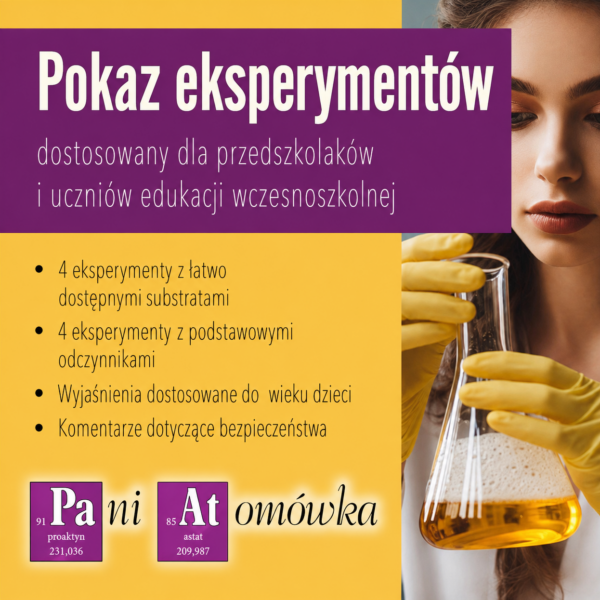 Eksperymenty chemiczne dla dzieci – Scenariusz pokazu dla nauczyciela