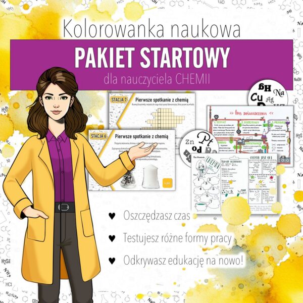 PAKIET startowy dla nauczycieli CHEMII. Kreatywna lekcja chemii na wyciągnięcie ręki.