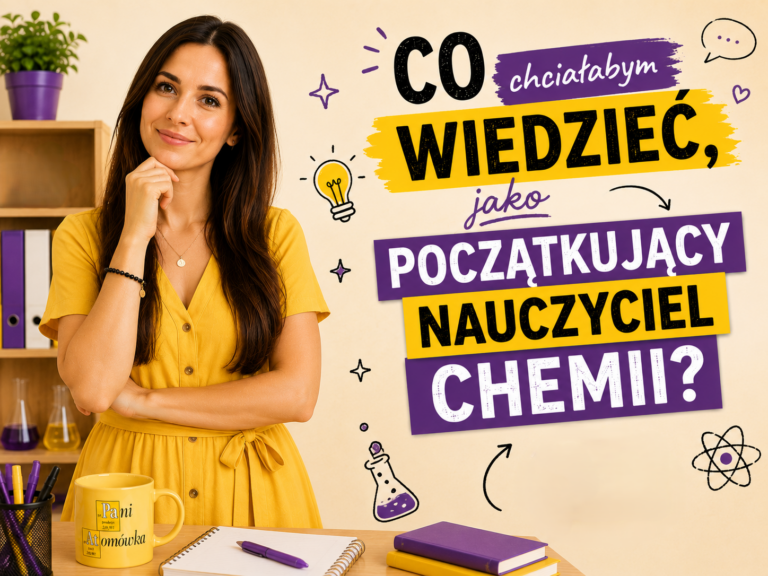 Początkujący nauczyciel chemii.
