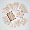 Chemia nieorganiczna: Wodorotlenki – Gra dydaktyczna z drewna, DOMINO (chemia, kl 8).