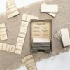 Chemia nieorganiczna: Wodorotlenki – Gra dydaktyczna z drewna, DOMINO (chemia, kl 8).