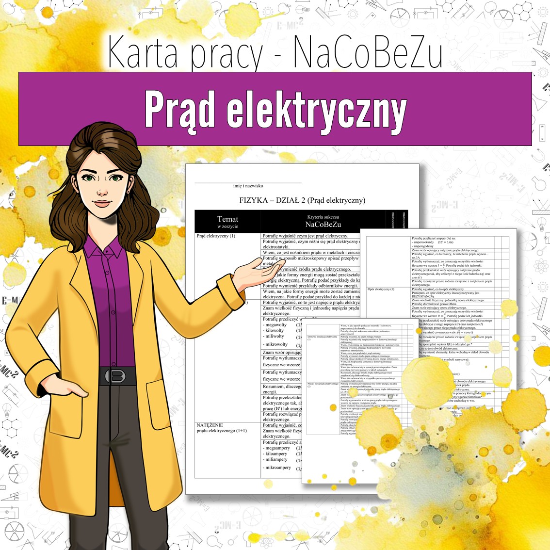 Kryteria sukcesu - fizyka klasa 8, dział 2 | NaCoBeZu do działu Prąd elektryczny